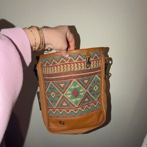 Myra bag - Bohemian Patterned Tan and Brown Women's Bag